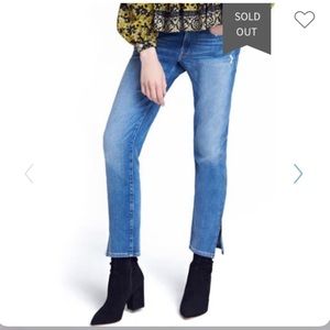 FRAME Le Boy Cropped Ankle Zip Denim Size 25